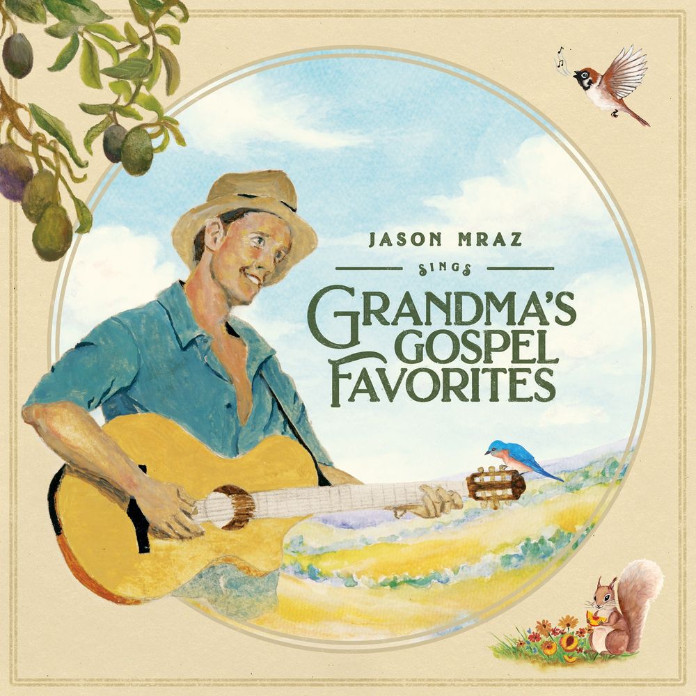 the album cover for Jason Mraz - Grandma's Gospel Favorites