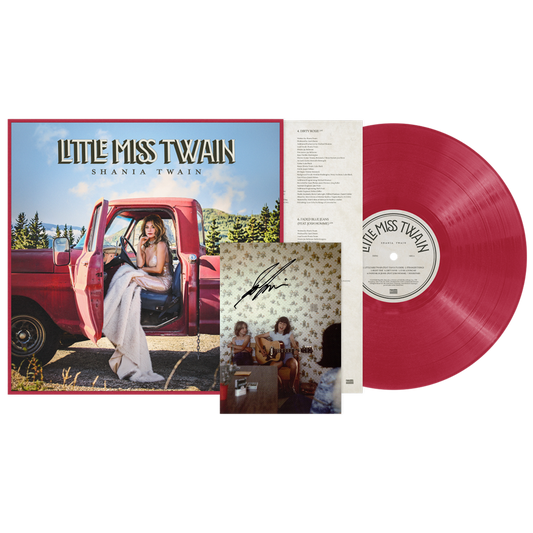 the album cover for Shania Twain - Little Miss Twain [Indie Exclusive Rosie Red with Signed Insert]