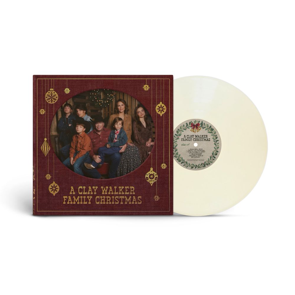 the album cover for Clay Walker - A Clay Walker Family Christmas [Cream]