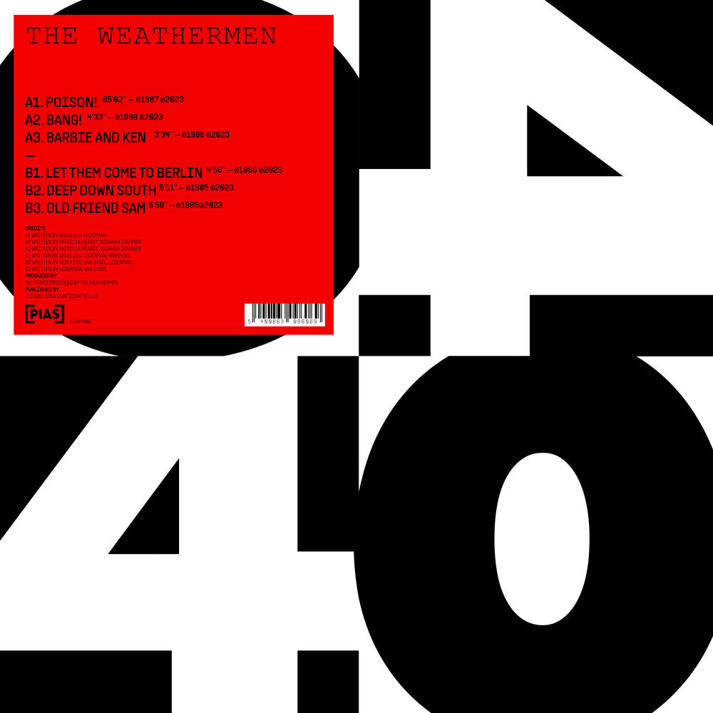 the album cover for The Weathermen - - Pias 40
