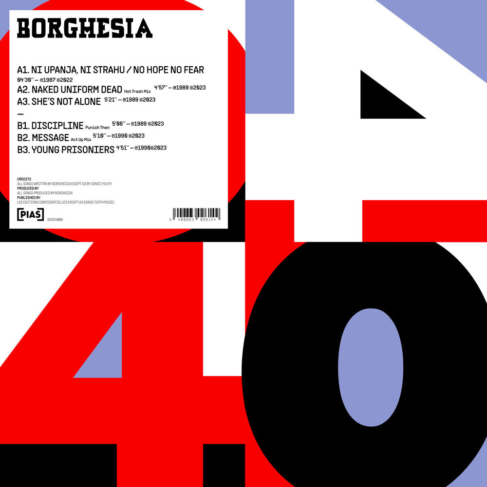 the album cover for Borghesia - - Pias 40