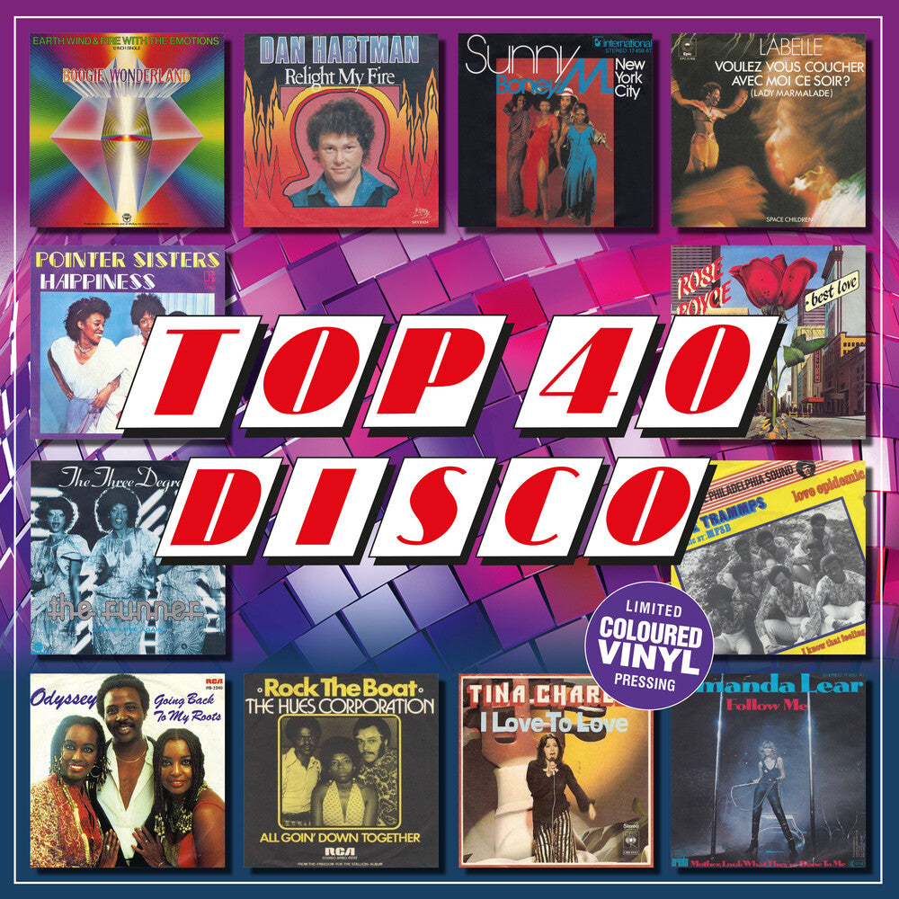 the album cover for Top 40 Disco / Various - Top 40 Disco / Various [Colored Vinyl] (Ofgv) (Spla) (Hol)