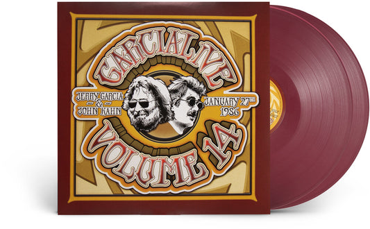 the album cover for Jerry Garcia - GarciaLive Vol. 14: January 27th, 1986 - The Ritz [Red 2LP]