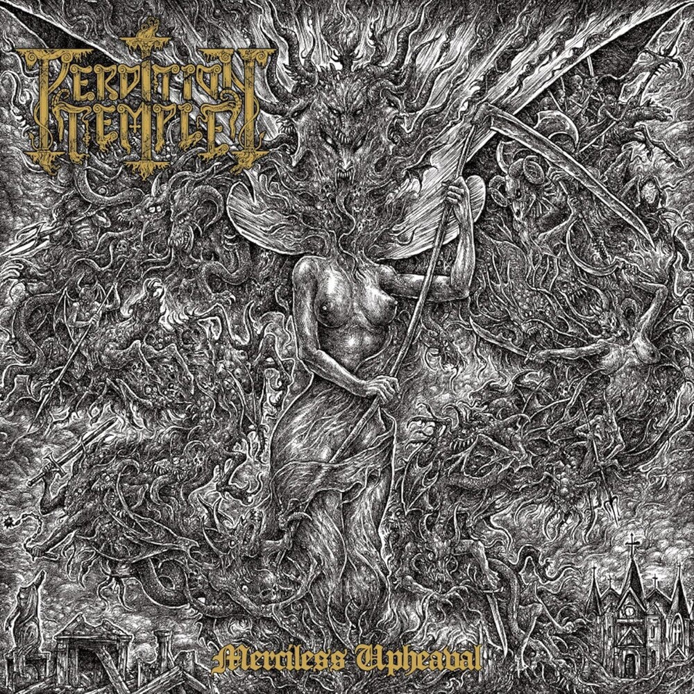 the album cover for Perdition Temple - Merciless Upheaval (Uk)