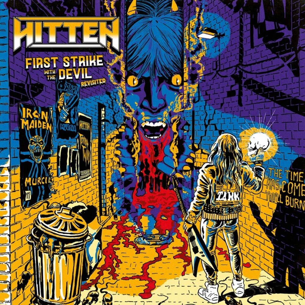 the album cover for Hitten - First Strike With The Devil - Revisited - Mustard