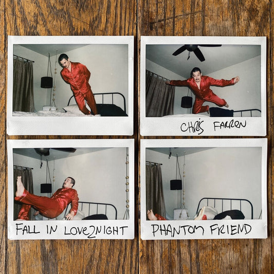 the album cover for Chris Farren - Fall In Love2night / Phantom Friend [Colored Vinyl] (Wht)