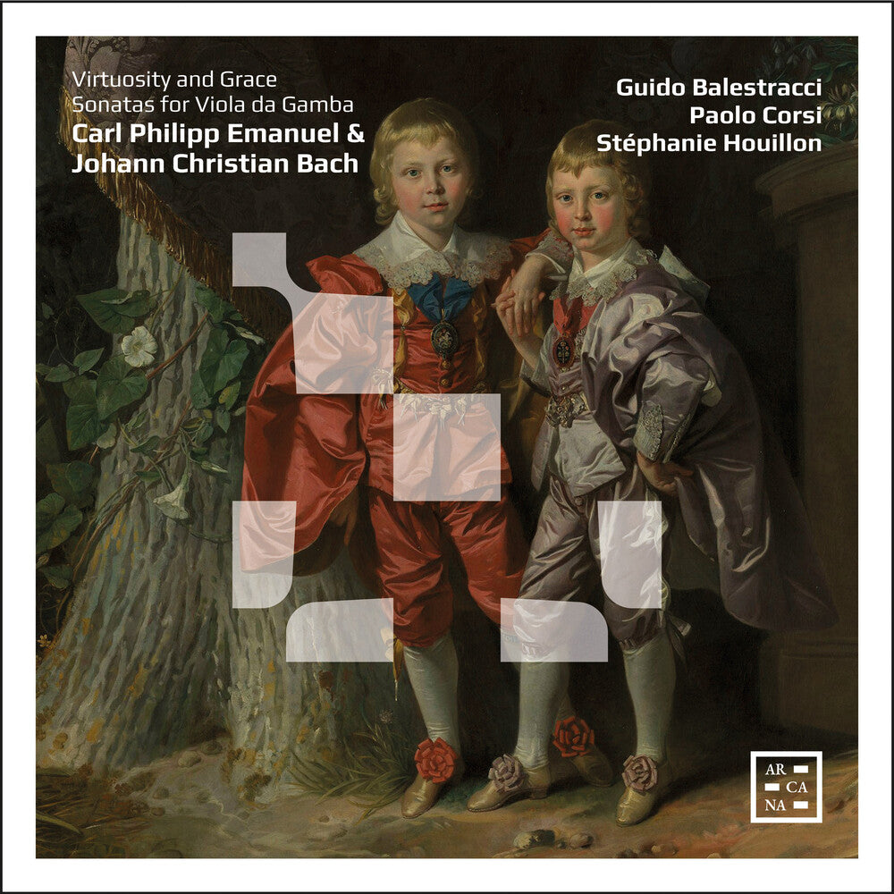 the album cover for C Bach .P.E. / Balestracci / Corsi - Virtuosity & Grace - Sonatas For Viola Da Gamba