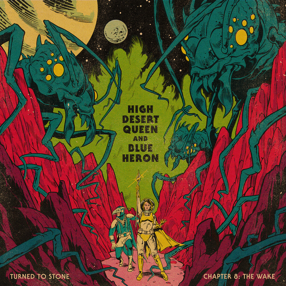 the album cover for High Desert Queen & Blue Heron - Turned To Stone: Chapter 8 The Wake