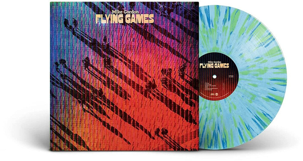 the album cover for Mike Gordon - Flying Games [Sky Blue w/ Spring Green and Baby Blue Splatter LP]