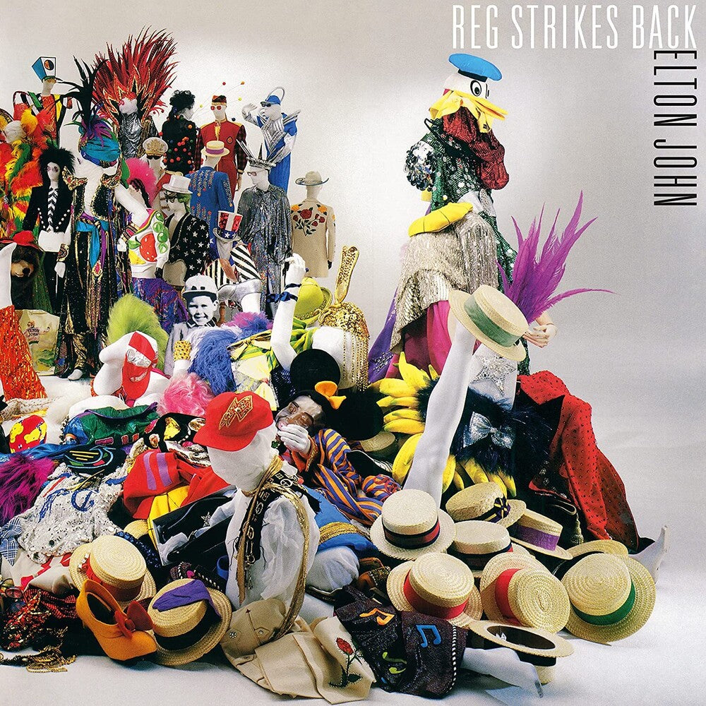 the album cover for Elton John - Reg Strikes Back [Remastered LP]