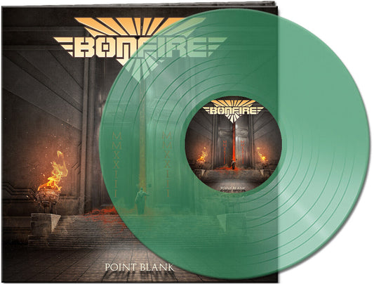 the album cover for Bonfire - Point Blank Mmxxiii - Clear Green [Clear Vinyl] (Gate)
