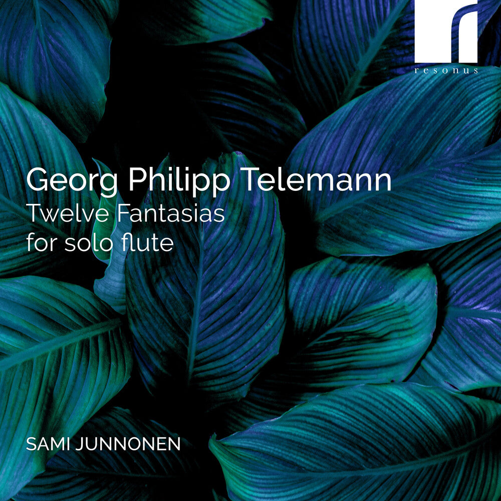 the album cover for Telemann / Junnonen - Twelve Fantasias For Solo Flute