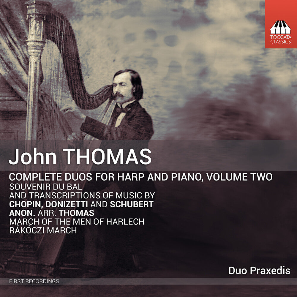the album cover for Thomas / Chopin / Donizetti - Complete Duos For Harp & Piano, Vol. 2