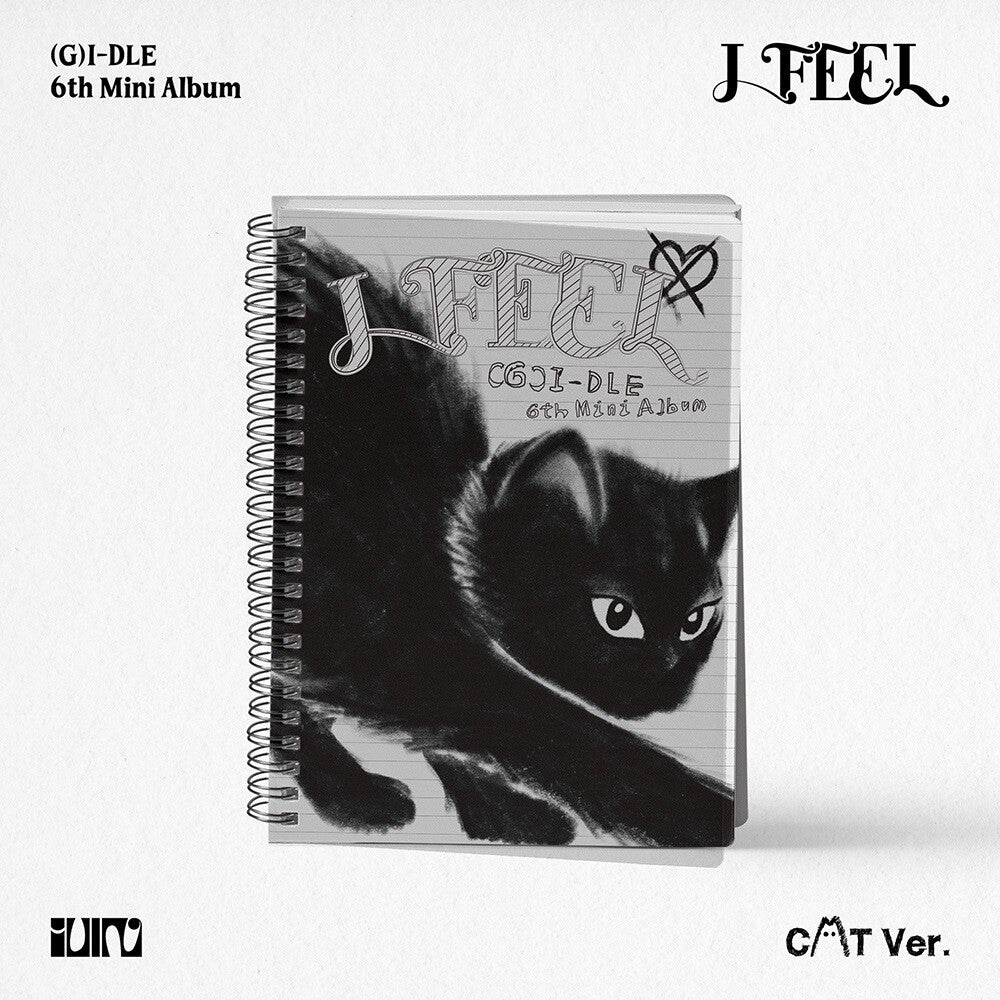 the album cover for i-dle - I feel [Cat Ver.]