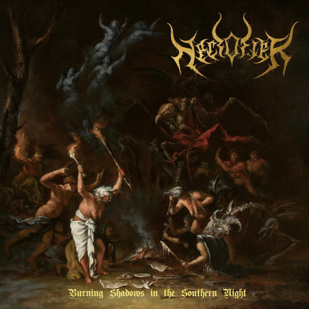 the album cover for Necrofier - Burning Shadows In The Southern Night [Limited Edition Vinyl]