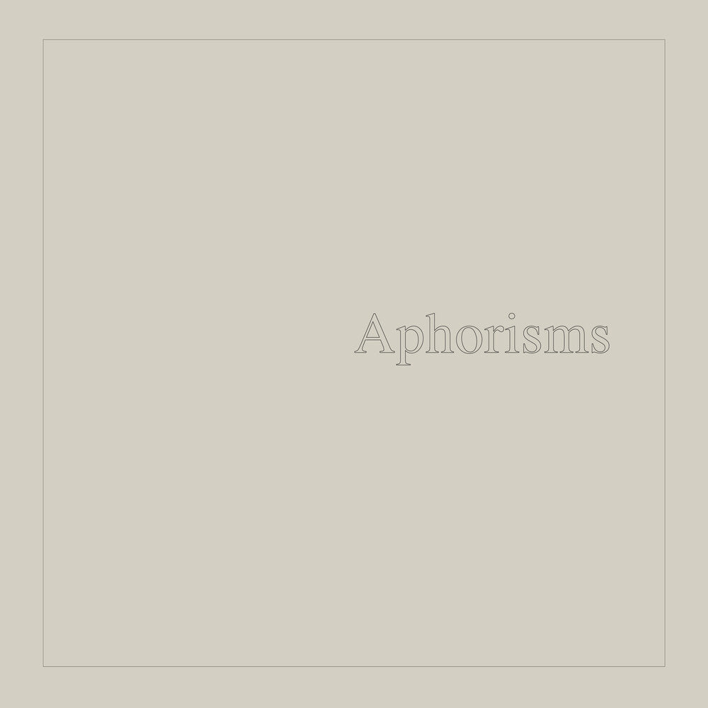 the album cover for Graham Lambkin - Aphorisms [2CD]