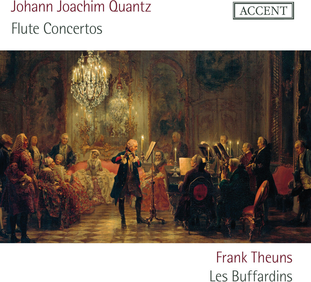 the album cover for Quantz / Theuns / Les Buffardins - Flute Concertos