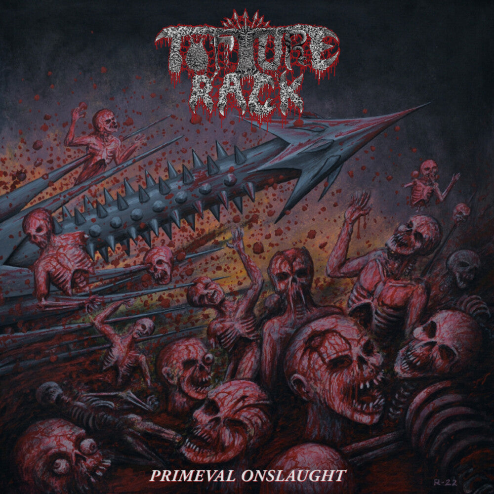 the album cover for Torture Rack - Primeval Onslaught