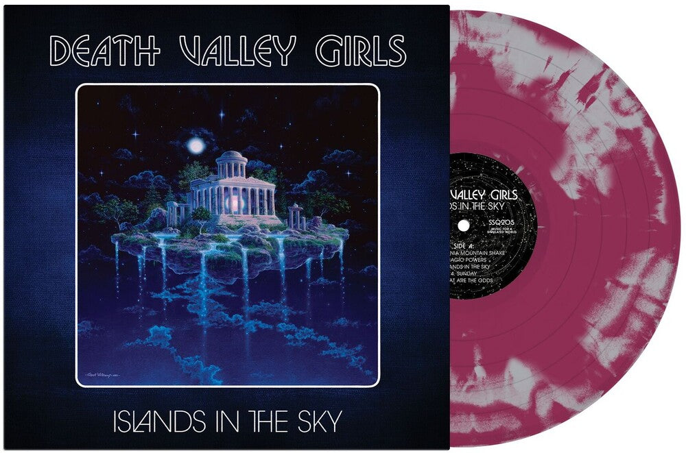 the album cover for Death Valley Girls - Islands In The Sky - Grimace Purple W/Silver (Slv)