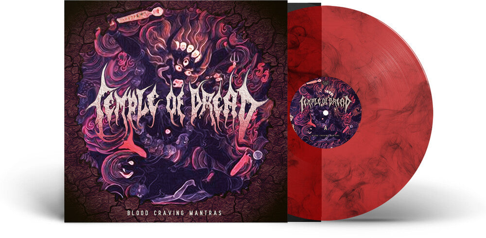 the album cover for Temple Of Dread - Blood Craving Mantras (Blk) [Colored Vinyl] (Red)