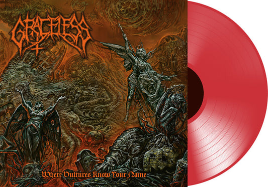 the album cover for Graceless - Where Vultures Know Your Name - Red [Colored Vinyl] [Clear Vinyl]