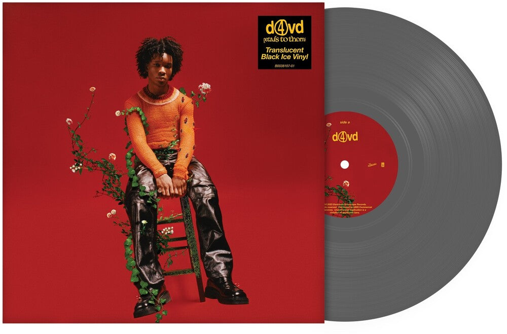 the album cover for d4vd - Petals To Thorns [Translucent Black Ice LP]