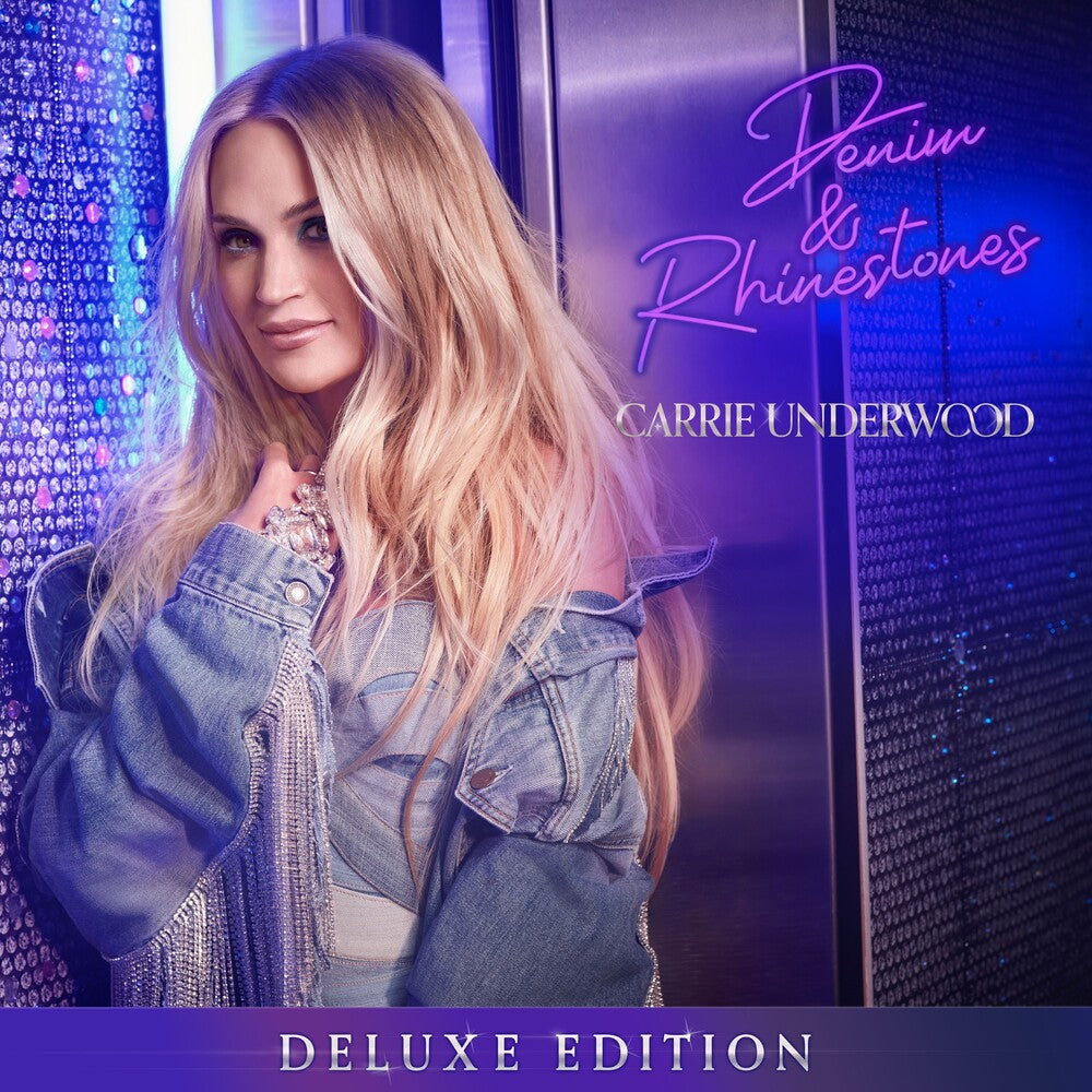 the album cover for Carrie Underwood - Denim & Rhinestones [Deluxe Edition Picture Disc 2 LP]