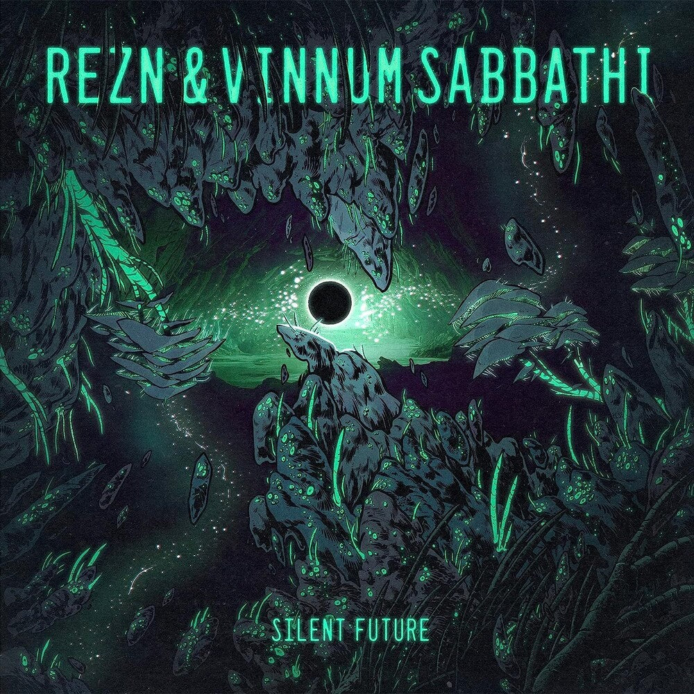 the album cover for Rezn / Vinnum Sabbathi - Silent Future