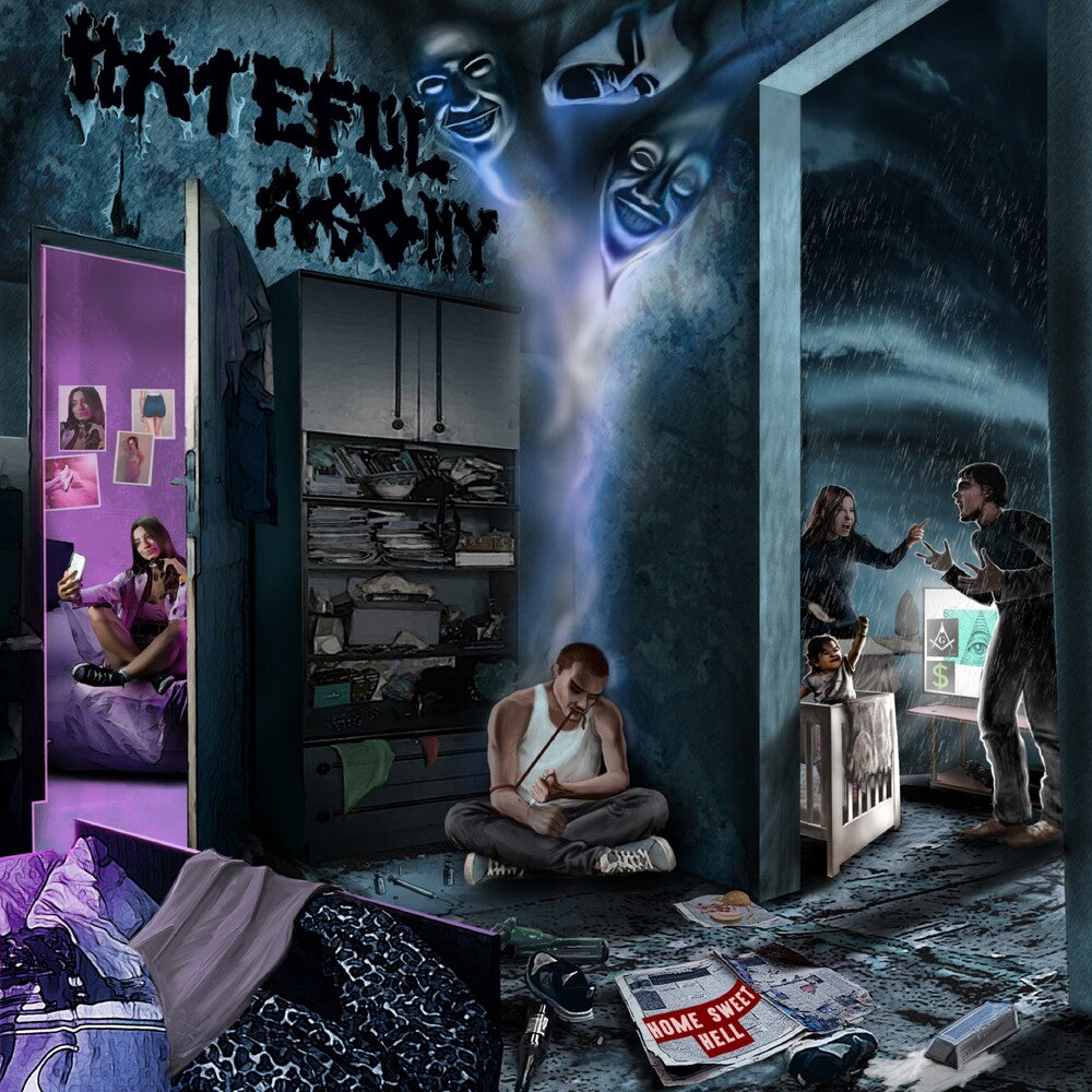 the album cover for Hateful Agony - Home Sweet Hell