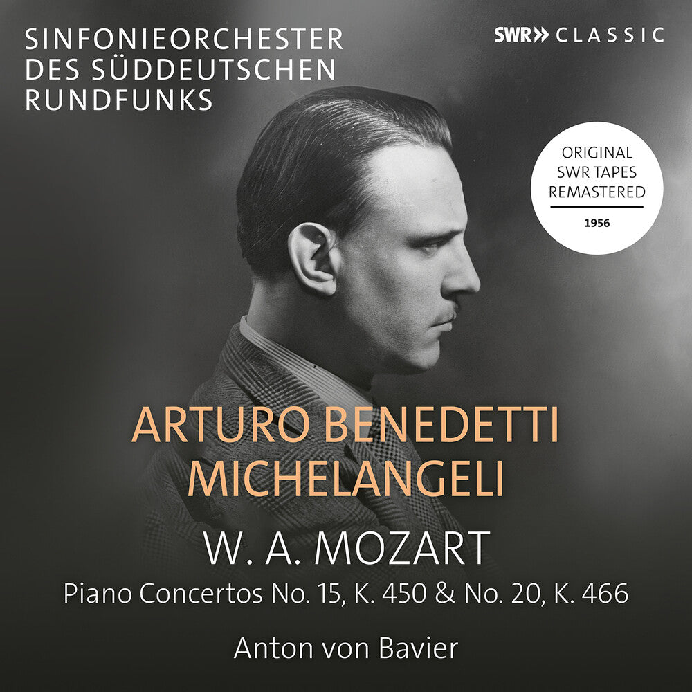 the album cover for Mozart / Michelangeli - Piano Concertos No. 15, K.450 & No. 20, K.466