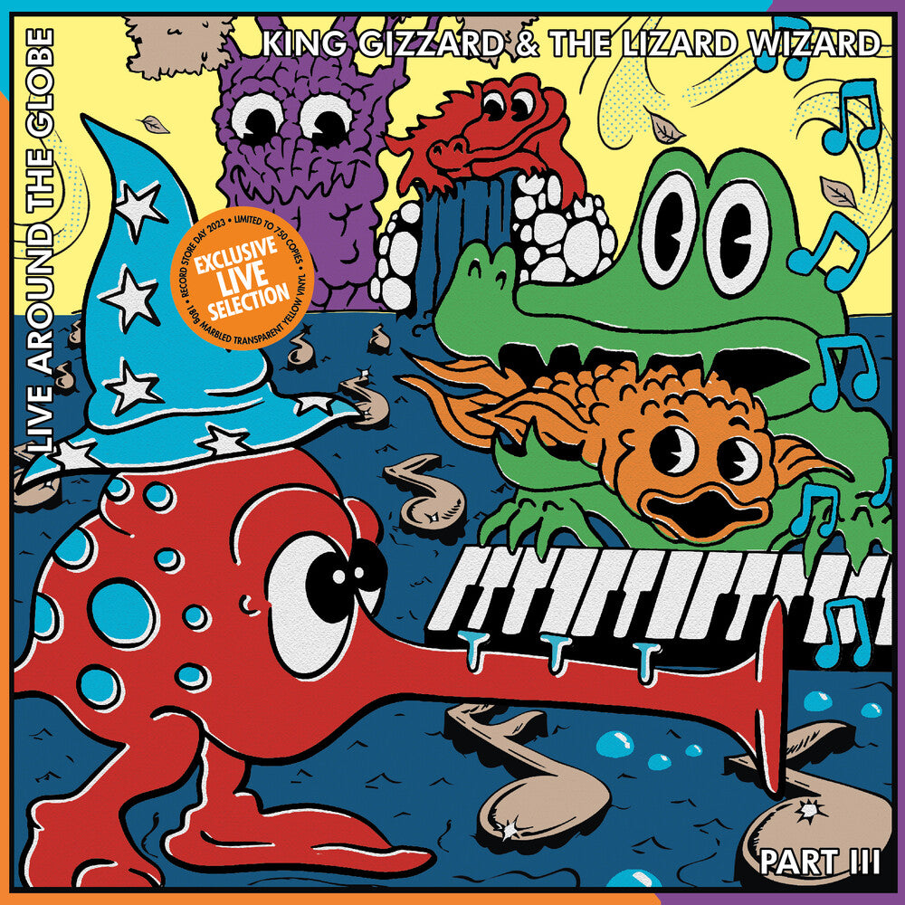 the album cover for King Gizzard & The Lizard Wizard - Live Around The Globe: Part Iii