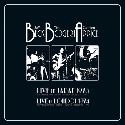 the album cover for Beck Bogert & Appice - Live 1973 & 1974