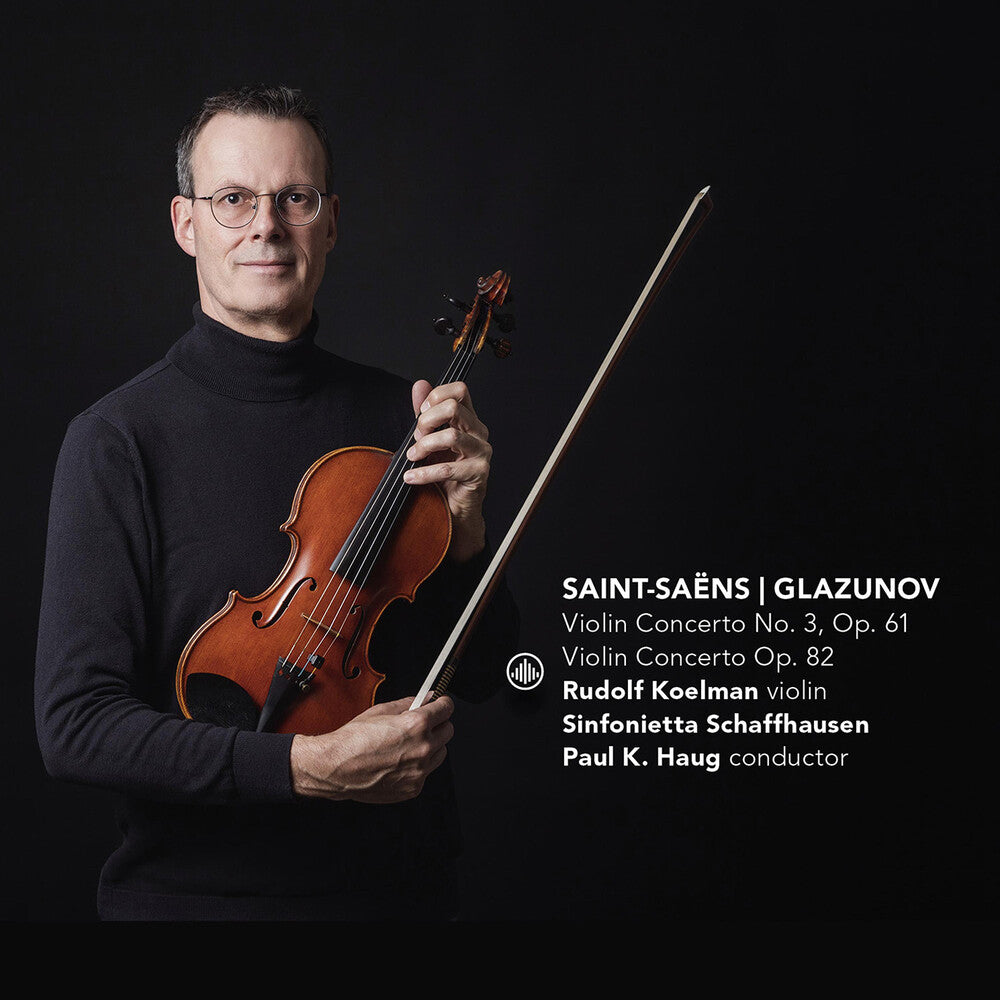 the album cover for Glazunov / Koelman / Schaffhausen - Violin Concertos