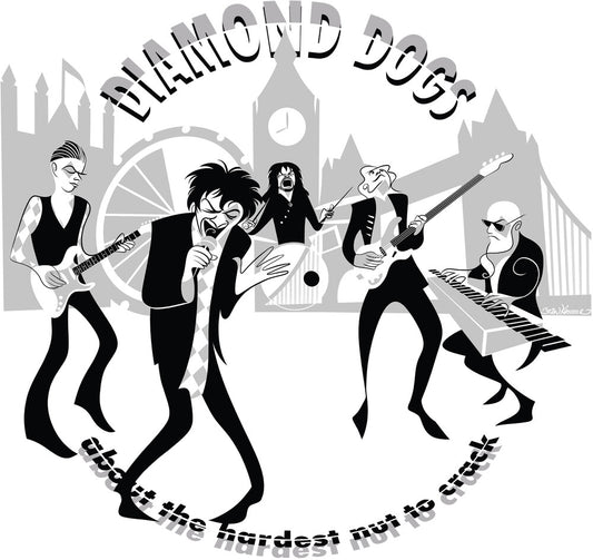 the album cover for Diamond Dogs - About The Hardest Nut To Crack