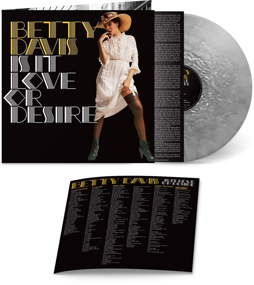 the album cover for Betty Davis - Is It Love Or Desire - Silver [Colored Vinyl] (Slv)