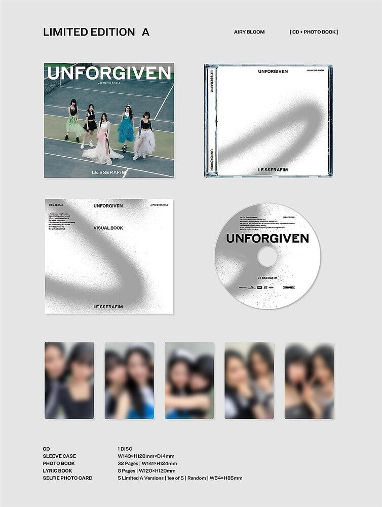 the album cover for LE SSERAFIM - UNFORGIVEN [Limited Edition A] [CD+Photobook]