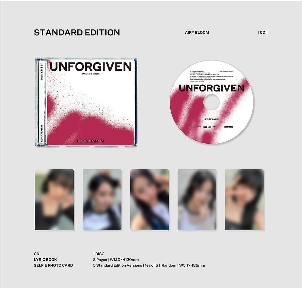 the album cover for LE SSERAFIM - UNFORGIVEN [Standard Edition CD]