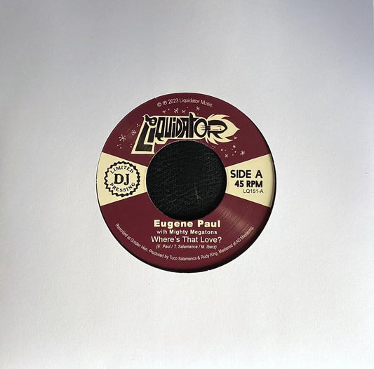 the album cover for Eugene Paul  & Mighty Megatons - Where Is That Love (Spa)