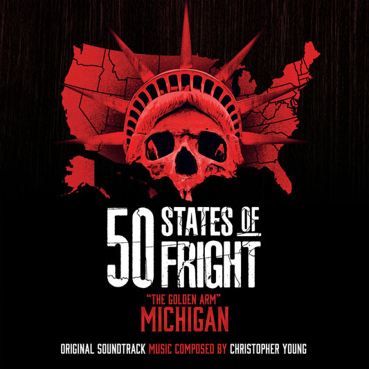 the album cover for Christopher Young  (Colv) (Gol) (Ltd) - 50 States Of Fright: The Golden Arm (Michigan)