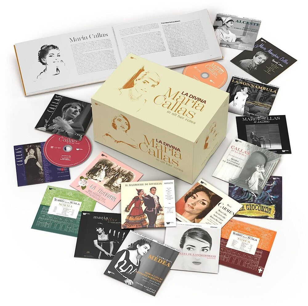 the album cover for Maria Callas - La Divina - Maria Callas In All Her Roles (W/Dvd)