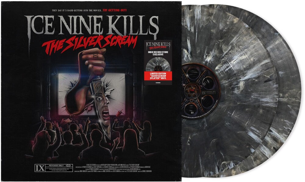 the album cover for Ice Nine Kills - The Silver Scream [Indie Exclusive Limited Edition Silver Scream Splatter 2LP]