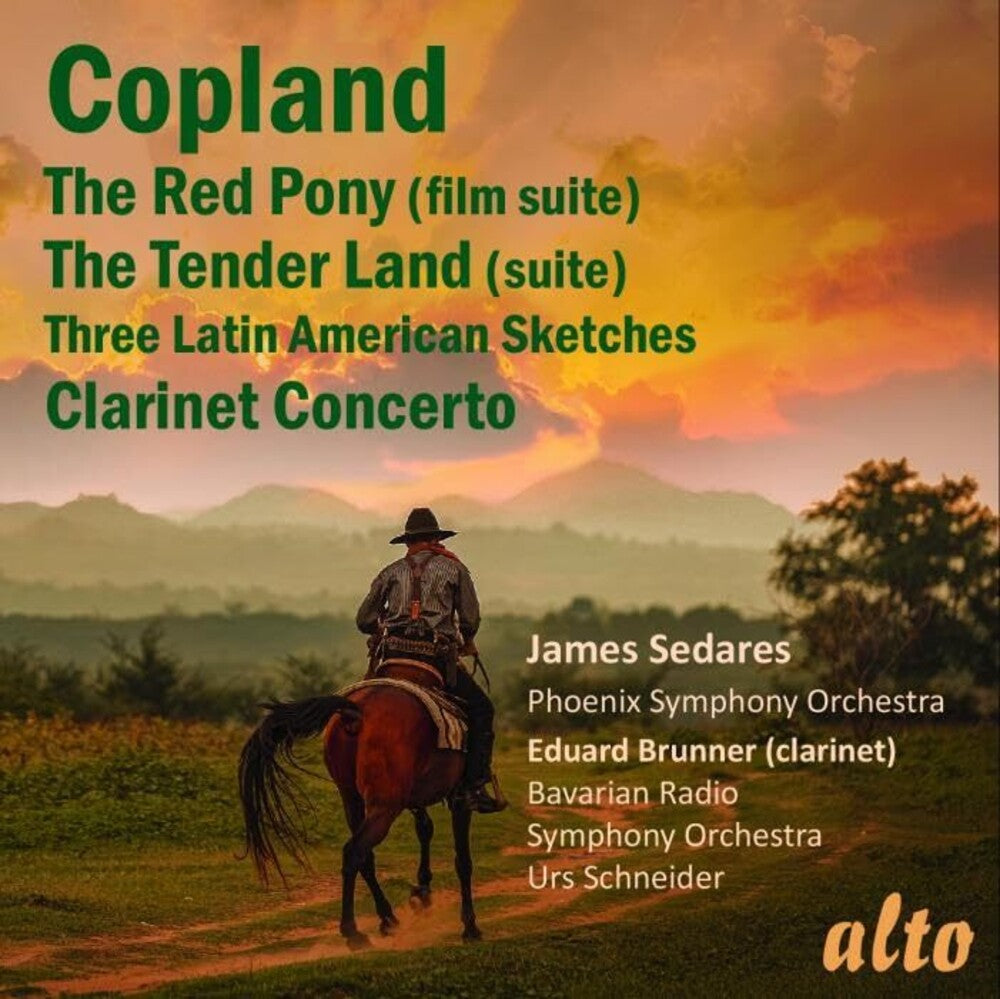 the album cover for Phoenix Symphony - Copland: Red Pony Tender Land Clarinet Concerto 3