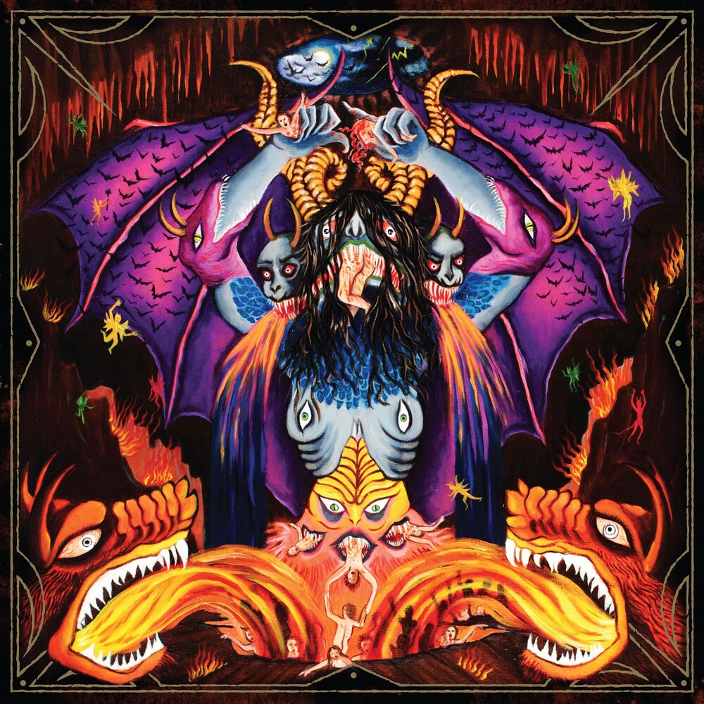 the album cover for Devil Master - Satan Spits On Children Of Light (Blue) [Colored Vinyl]