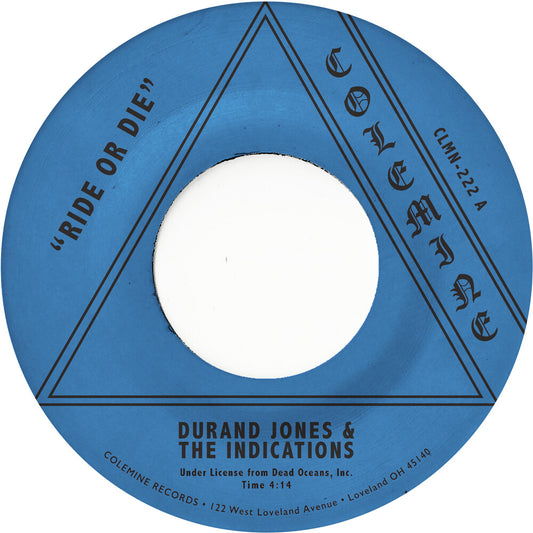 the album cover for Durand Jones & The Indications - Ride or Die / More Than Ever [Vinyl Single]