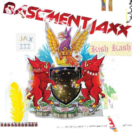 the album cover for Basement Jaxx - Kish Kash [Colored Vinyl] (Red) (Wht)