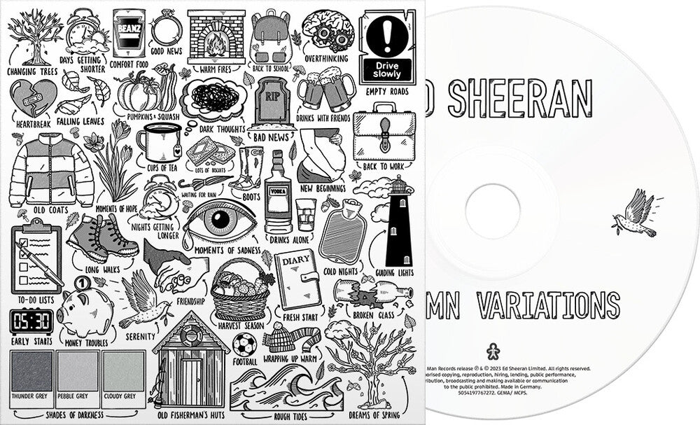 the album cover for Ed Sheeran - Autumn Variations