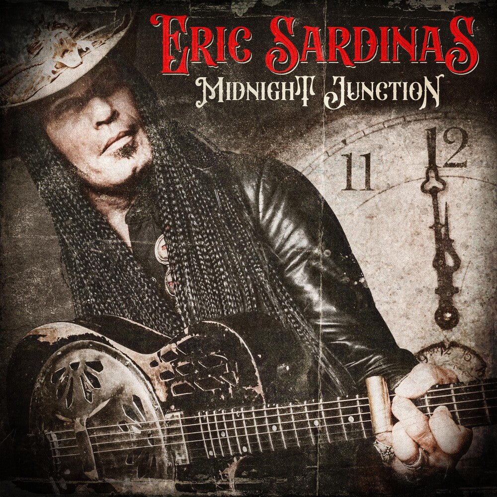 the album cover for Eric Sardinas - Midnight Junction [Colored Vinyl] (Gate) [Limited Edition] (Red)