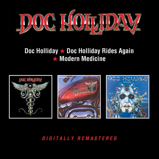 the album cover for Doc Holliday - Doc Holliday / Doc Holliday Rides Again / Modern