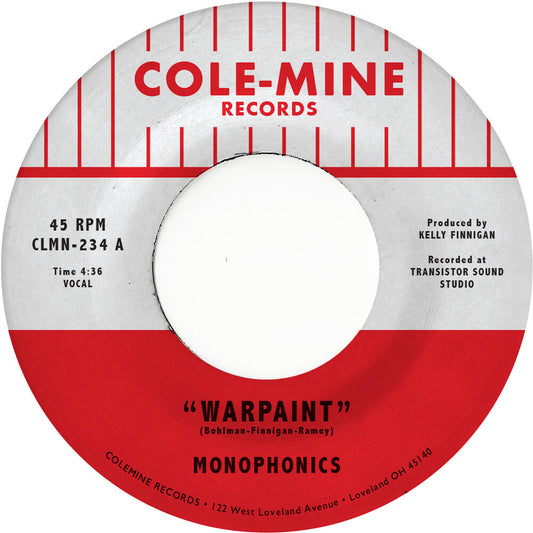 the album cover for Monophonics & Kelly Finnigan - Warpaint / Crash & Burn [Vinyl Single]