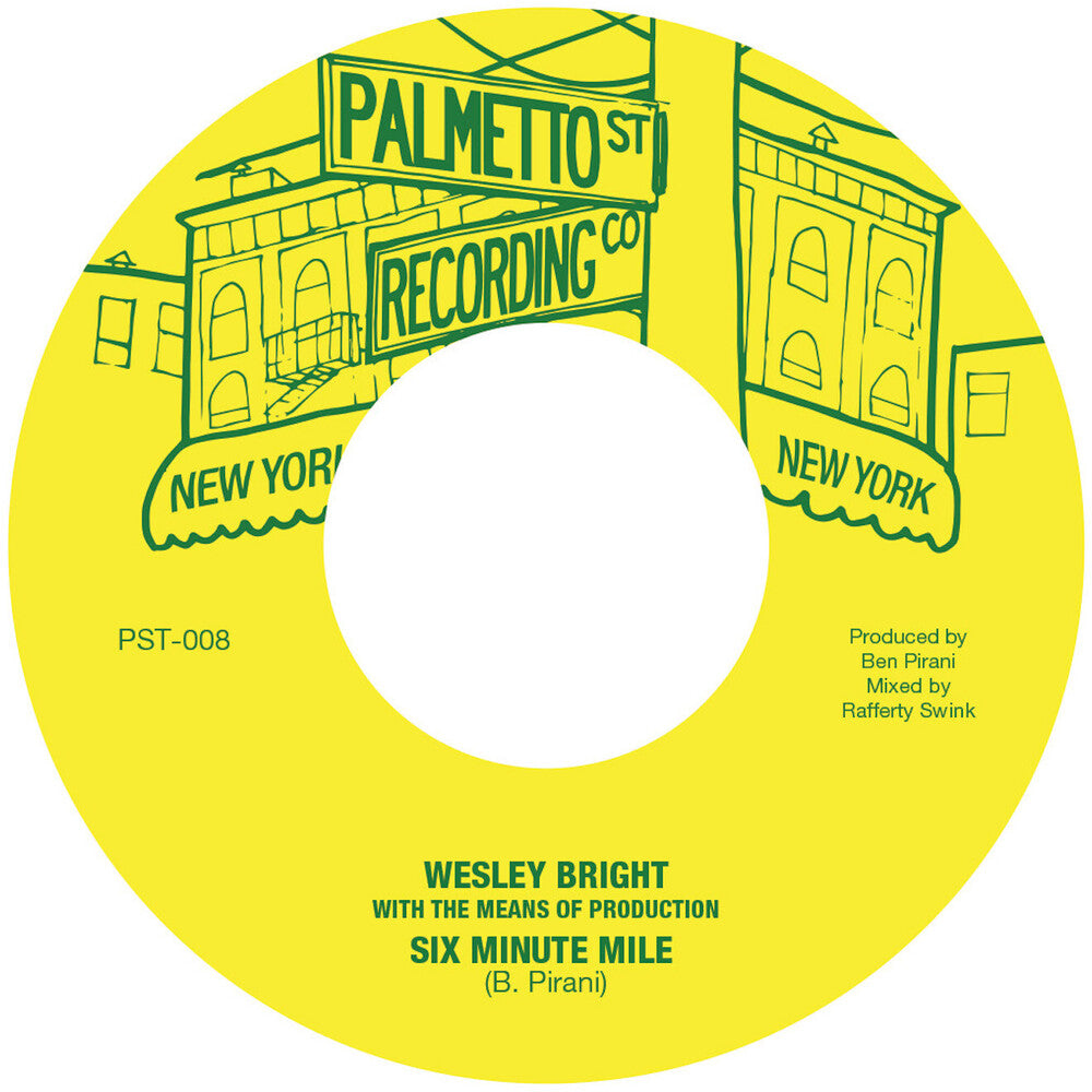 the album cover for Wesley Bright  & The Means Of Production - Six Minute Mile [Vinyl Single]